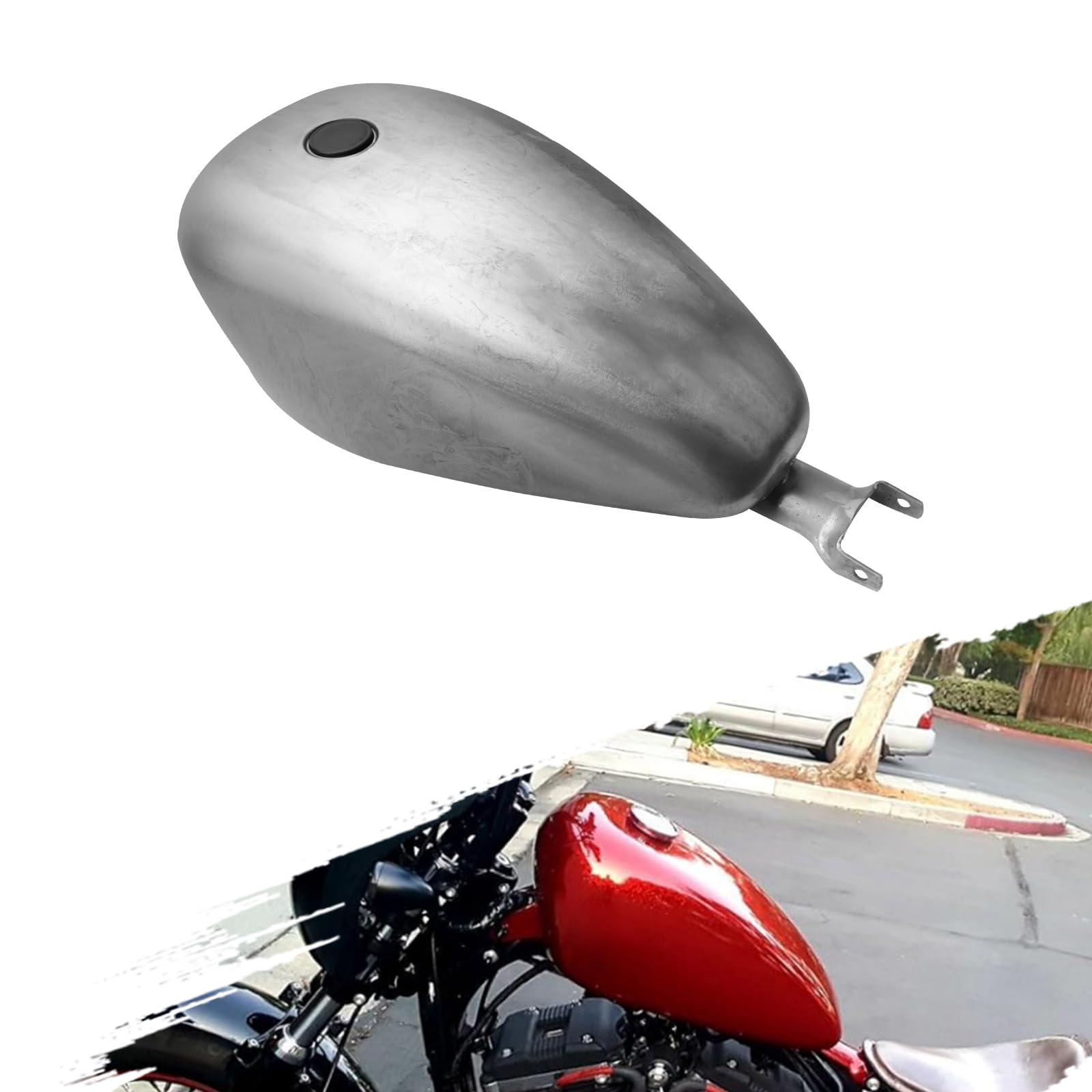 Motorcycle 3.8 Gallon EFI Injected 14.4 Liter Oil Gas Fuel Tank